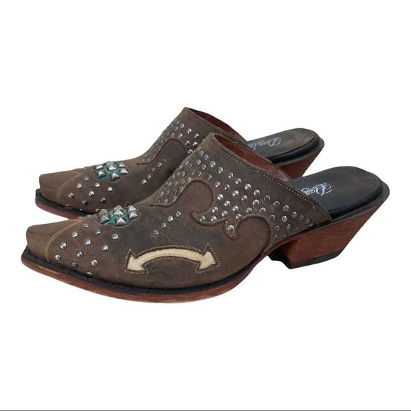 Dan Post Western Cowboy Modern Studs Clogs - Picture 2 of 9